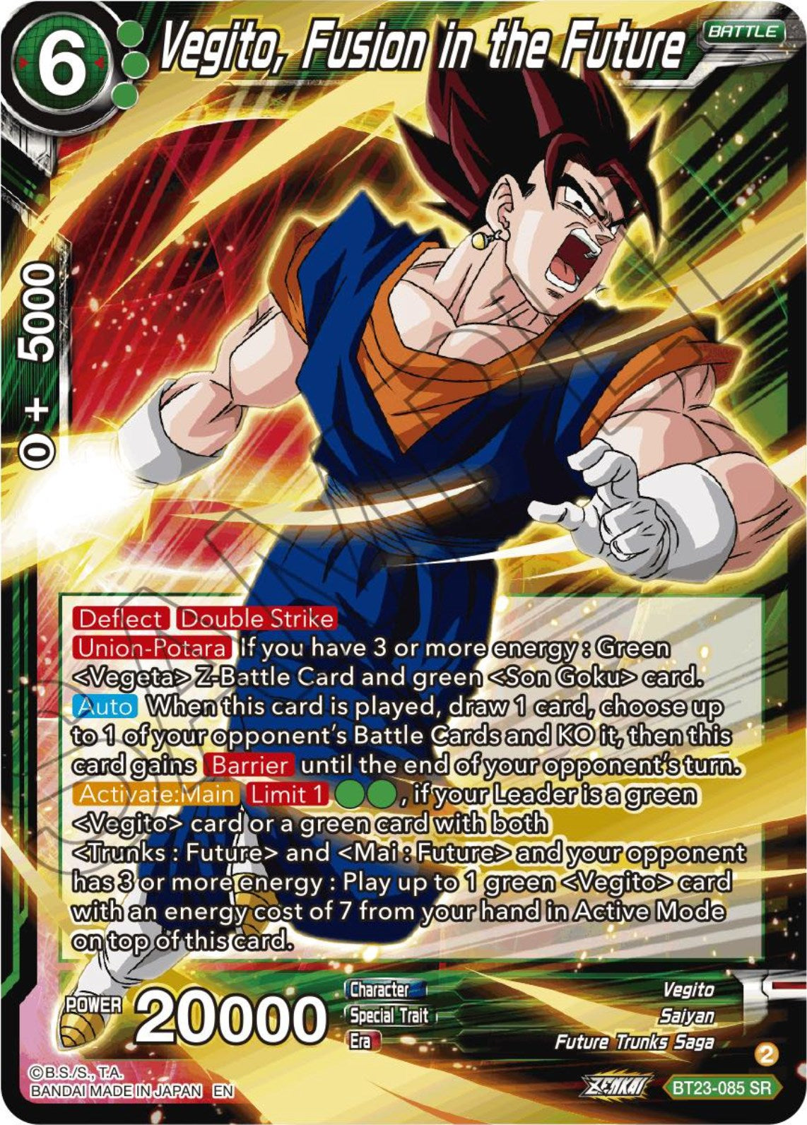 Vegito, Fusion in the Future (BT23-085) [Perfect Combination] | Good Games Adelaide SA