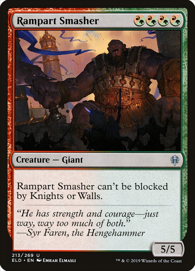 Rampart Smasher 213 (Throne of Eldraine)  - Foil | Good Games Adelaide SA