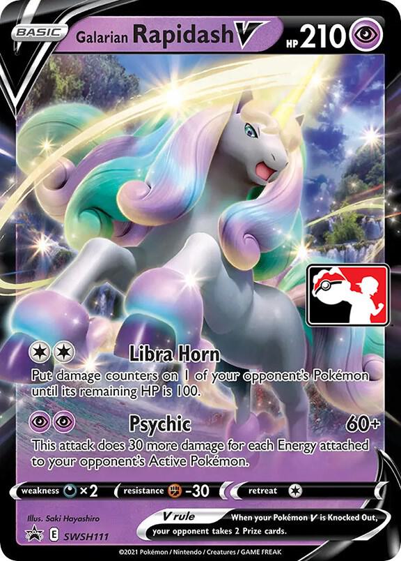 Galarian Rapidash V Series 1/2 SWSH111 (Prize Pack Series Cards)  - Holofoil | Good Games Adelaide SA