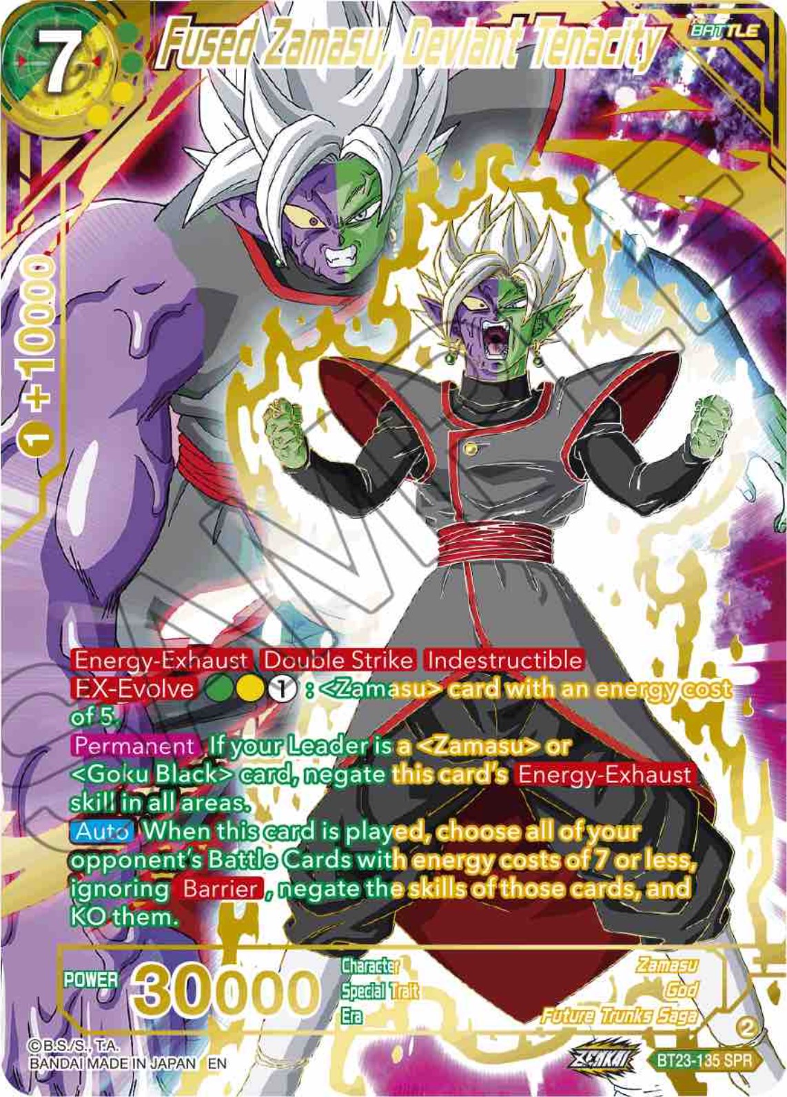 Fused Zamasu, Deviant Tenacity (SPR) (BT23-135) [Perfect Combination] | Good Games Adelaide SA