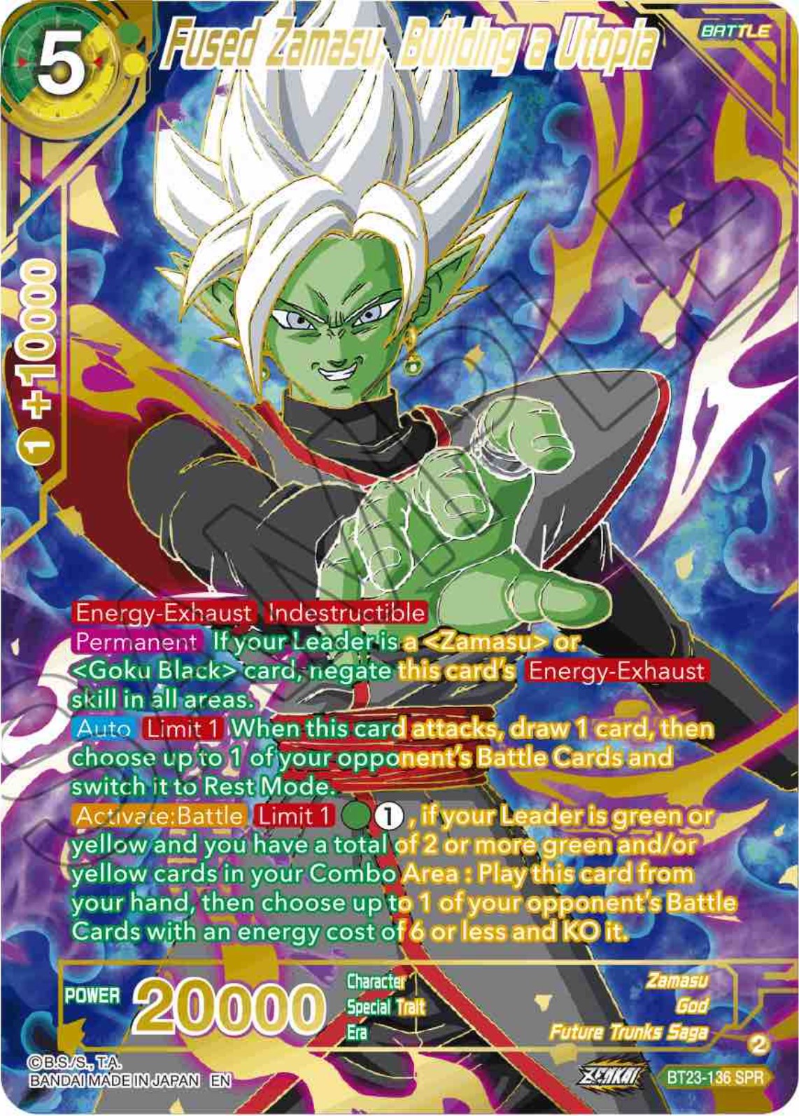 Fused Zamasu, Building a Utopia (SPR) (BT23-136) [Perfect Combination] | Good Games Adelaide SA