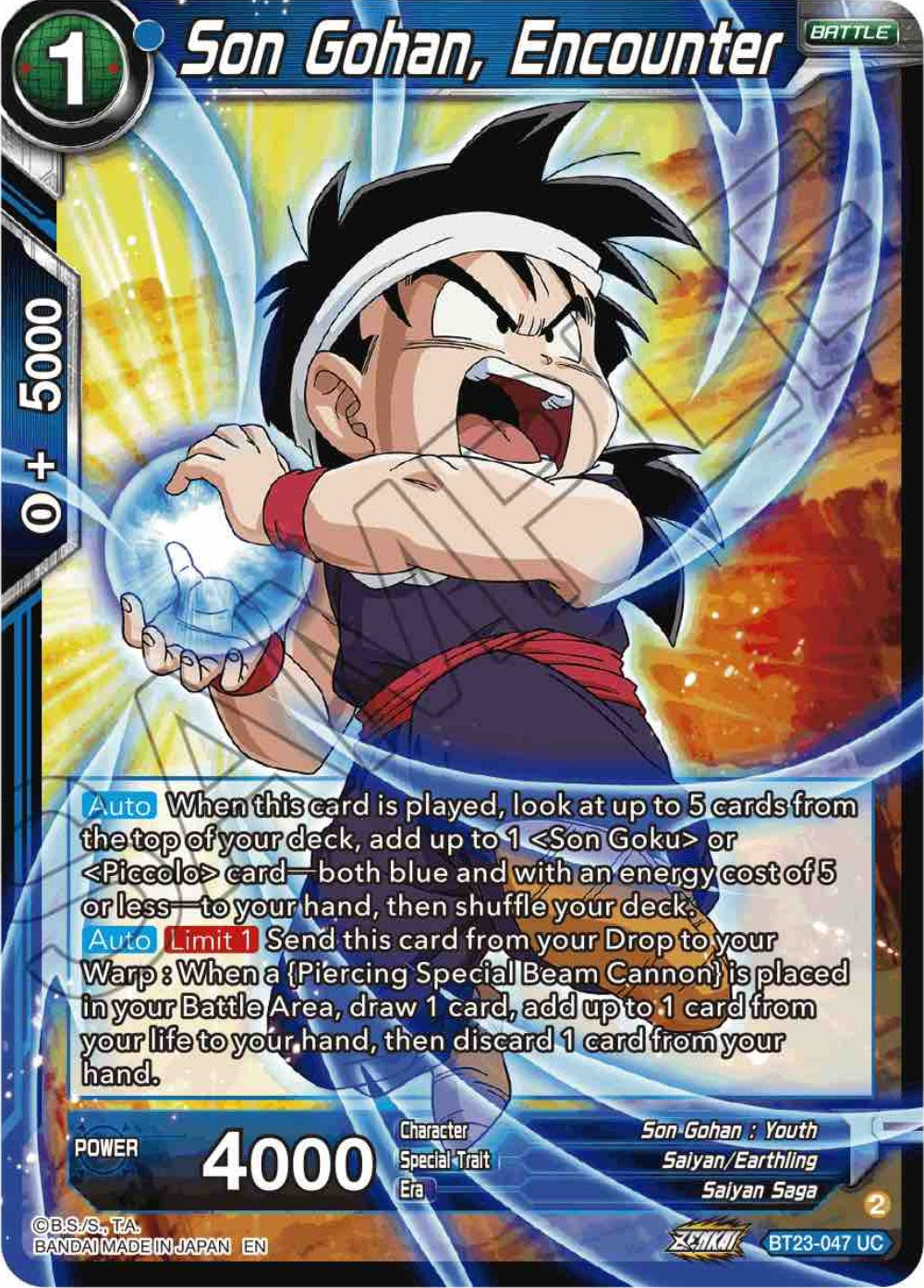 Son Gohan, Encounter (BT23-047) [Perfect Combination] | Good Games Adelaide SA