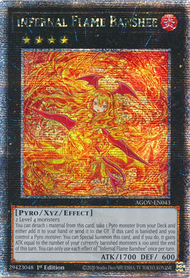 Infernal Flame Banshee (Quarter Century Secret Rare) [AGOV-EN043] Quarter Century Secret Rare | Good Games Adelaide SA