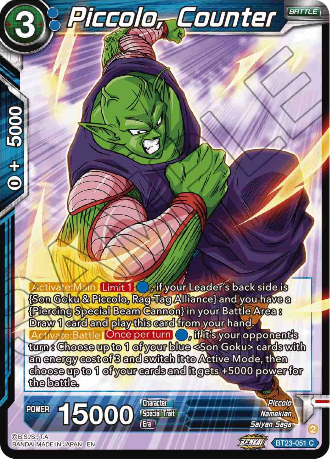 Piccolo, Counter (BT23-051) [Perfect Combination] | Good Games Adelaide SA