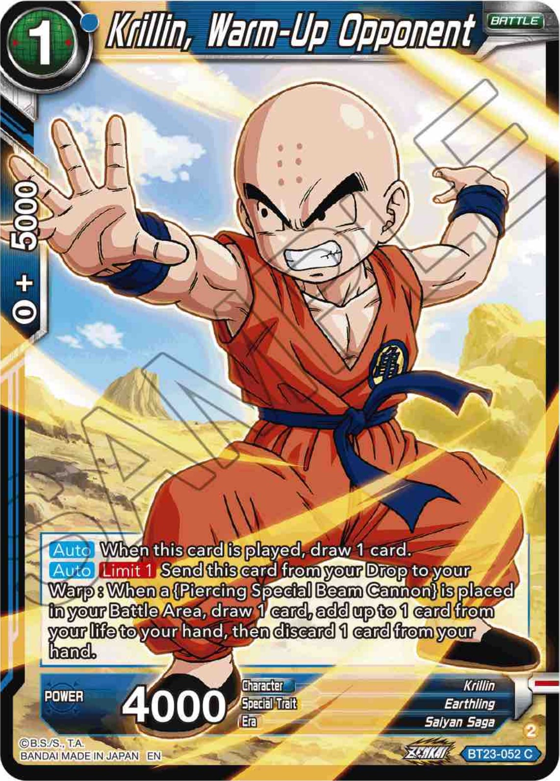 Krillin, Warm-Up Opponent (BT23-052) [Perfect Combination] | Good Games Adelaide SA