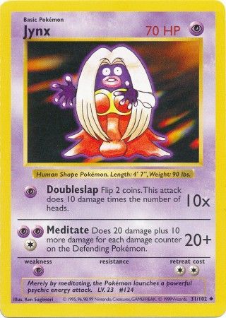 Jynx (31/102) [Base Set Shadowless Unlimited] | Good Games Adelaide SA