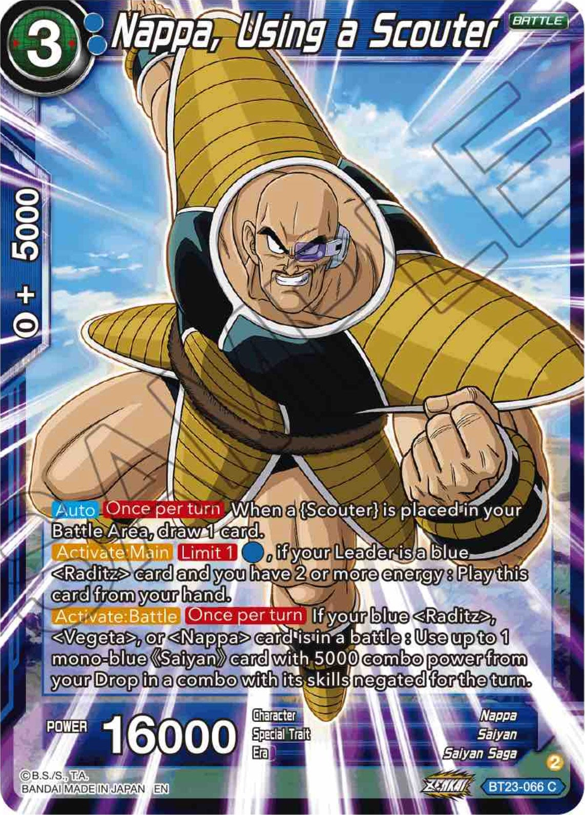 Nappa, Using a Scouter (BT23-066) [Perfect Combination] | Good Games Adelaide SA