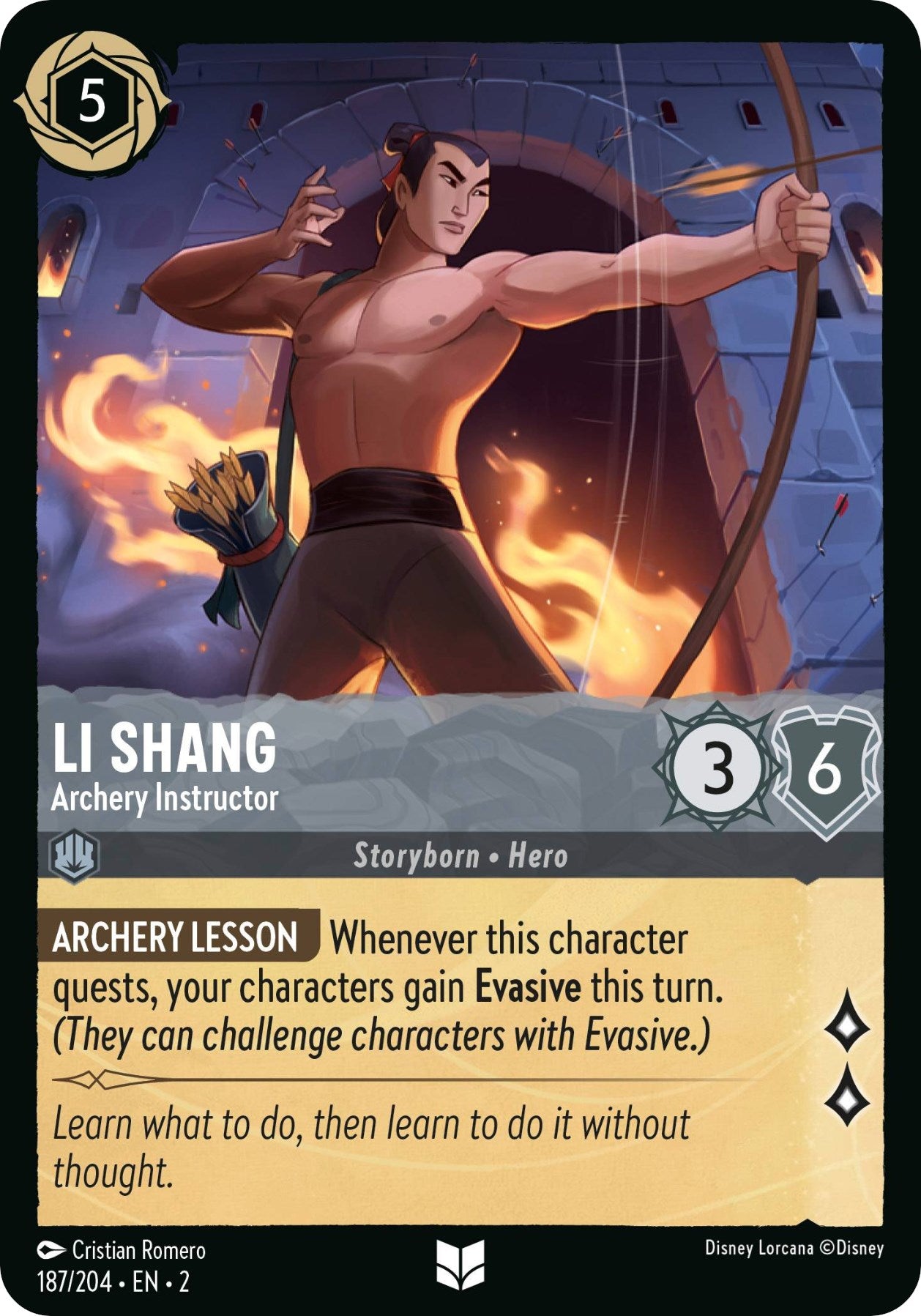 Li Shang - Archery Instructor (187/204) [Rise of the Floodborn] | Good Games Adelaide SA