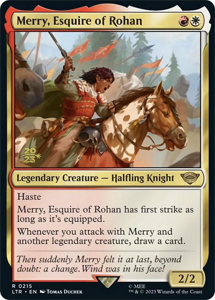Merry Esquire of Rohan 215 (Prerelease Cards)  - Foil | Good Games Adelaide SA