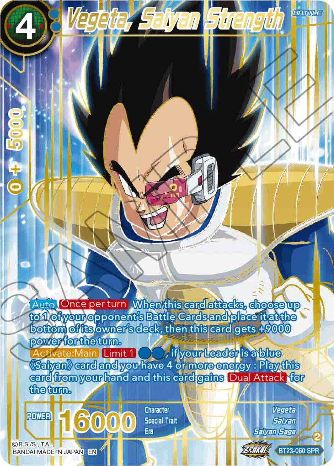 Vegeta, Saiyan Strength (SPR) (BT23-060) [Perfect Combination] | Good Games Adelaide SA