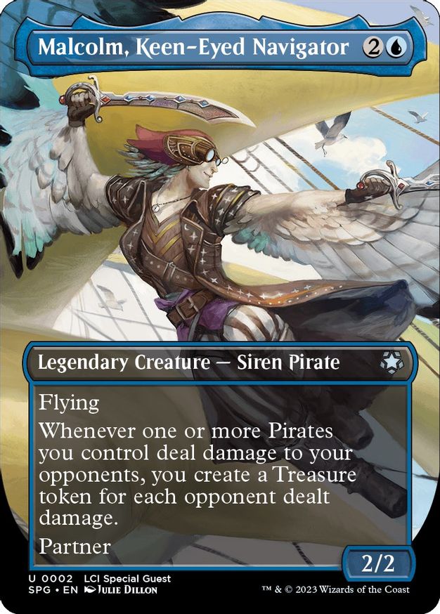 Malcolm, Keen-Eyed Navigator (Borderless) [The Lost Caverns of Ixalan Special Guests] | Good Games Adelaide SA