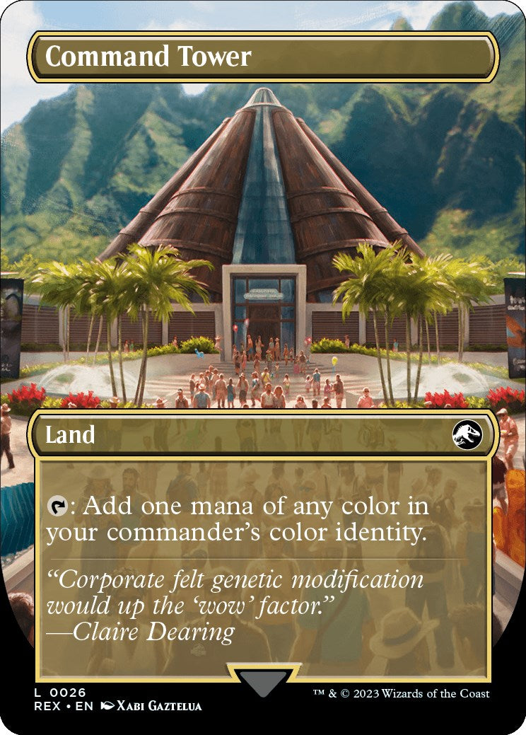 Command Tower // Commander Tower (Borderless) [Jurassic World Collection] | Good Games Adelaide SA