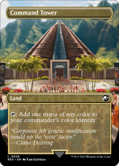 Command Tower // Commander Tower (Borderless) [Jurassic World Collection] | Good Games Adelaide SA