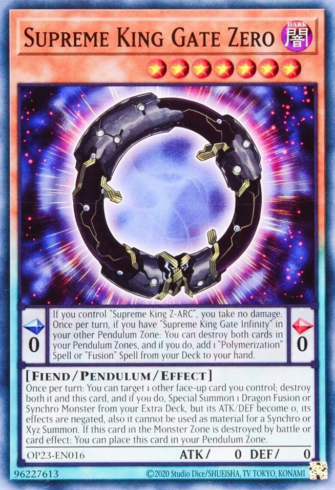 Supreme King Gate Zero [OP23-EN016] Common | Good Games Adelaide SA