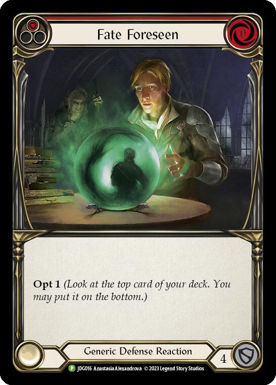 Fate Foreseen (Red) (Cold Foil) [JDG016] (Promo)  Cold Foil | Good Games Adelaide SA