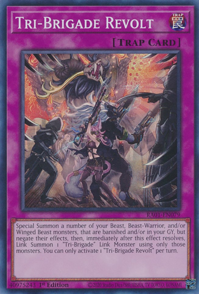 Tri-Brigade Revolt [RA01-EN079] Super Rare | Good Games Adelaide SA