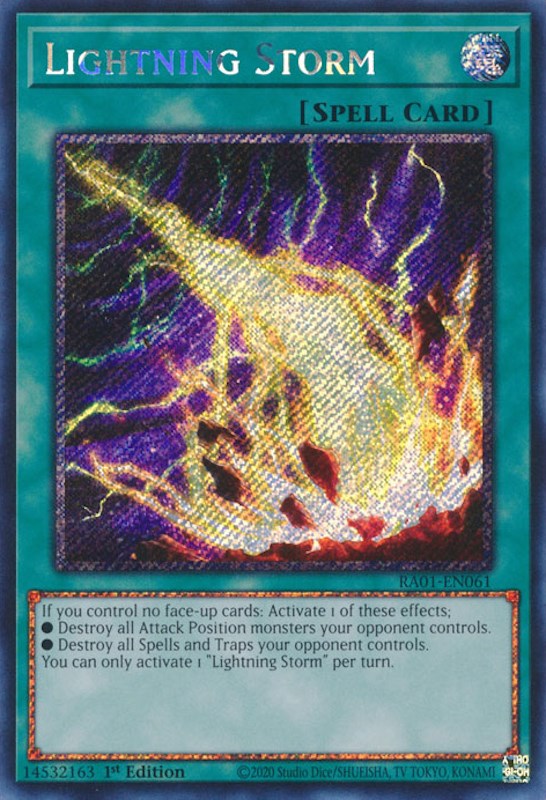 Lightning Storm [RA01-EN061] Platinum Secret Rare | Good Games Adelaide SA