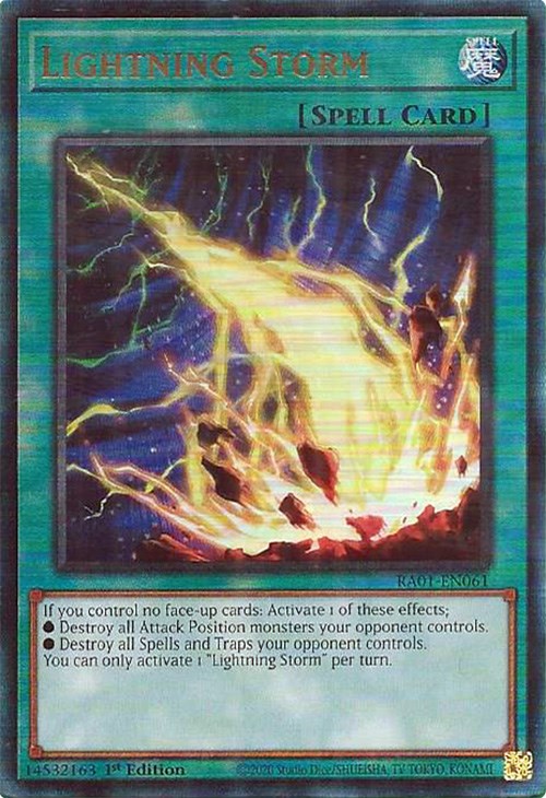 Lightning Storm [RA01-EN061] Prismatic Ultimate Rare | Good Games Adelaide SA