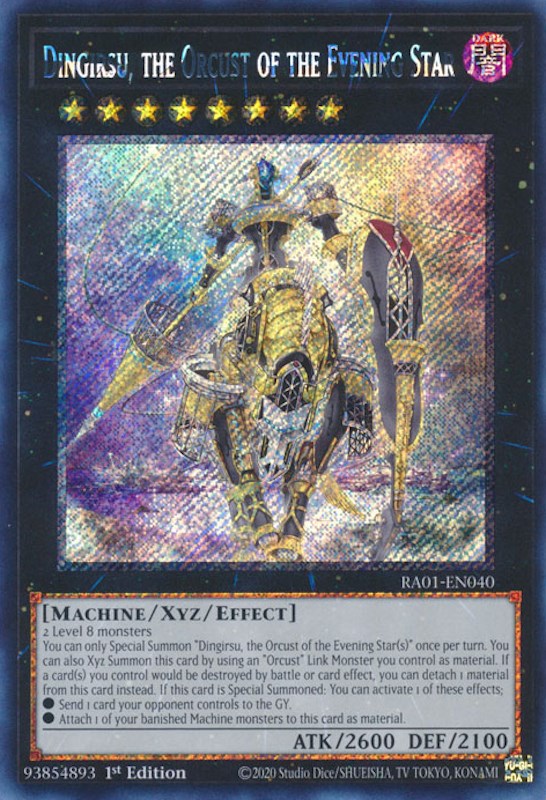 Dingirsu, the Orcust of the Evening Star [RA01-EN040] Platinum Secret Rare | Good Games Adelaide SA