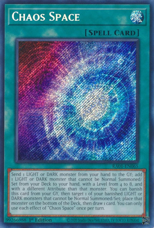 Chaos Space [RA01-EN065] Secret Rare | Good Games Adelaide SA