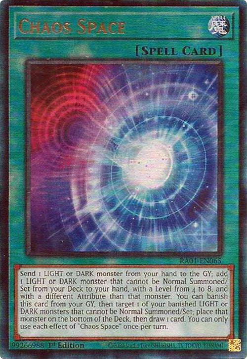 Chaos Space [RA01-EN065] Prismatic Ultimate Rare | Good Games Adelaide SA