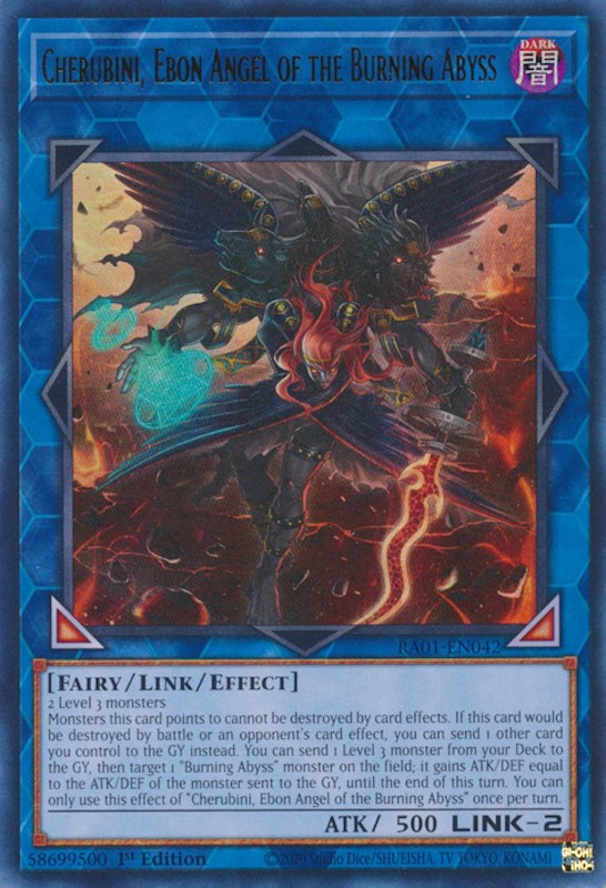 Cherubini, Ebon Angel of the Burning Abyss [RA01-EN042] Ultra Rare | Good Games Adelaide SA