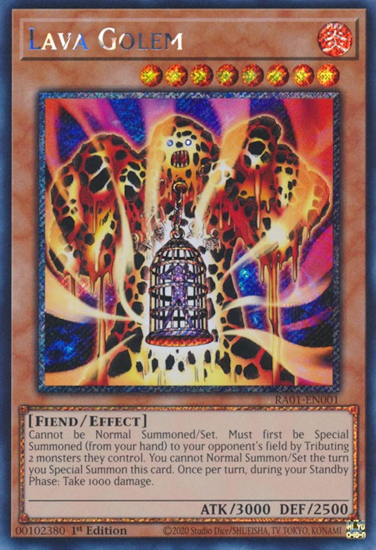 Lava Golem [RA01-EN001] Platinum Secret Rare | Good Games Adelaide SA