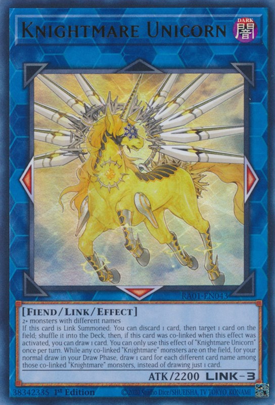 Knightmare Unicorn [RA01-EN043] Ultra Rare | Good Games Adelaide SA