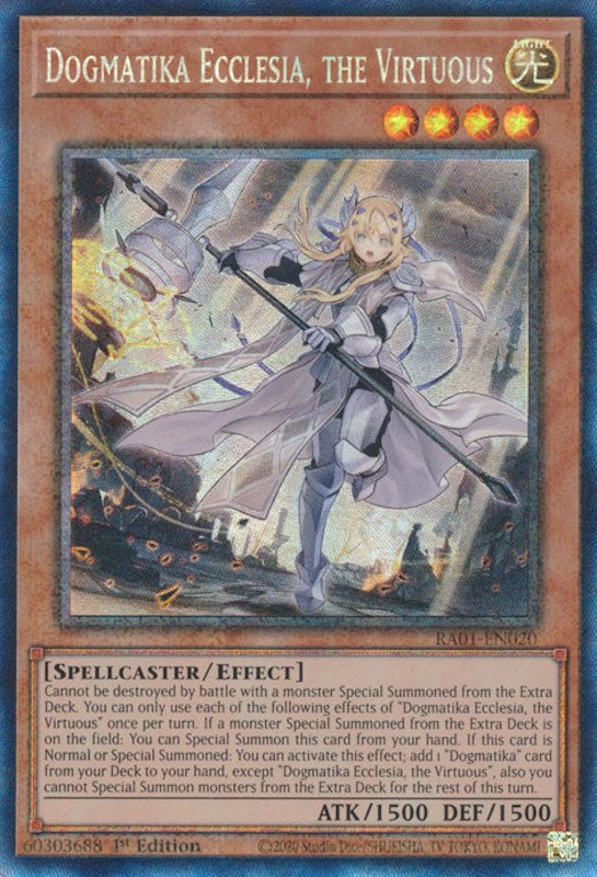 Dogmatika Ecclesia, the Virtuous [RA01-EN020] Prismatic Collector's Rare | Good Games Adelaide SA