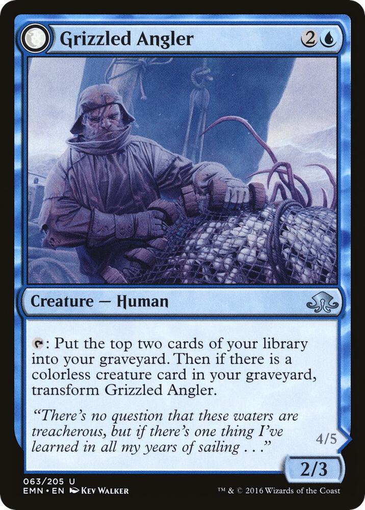 Grizzled Angler // Grisly Anglerfish 63 (Eldritch Moon)  - Foil | Good Games Adelaide SA