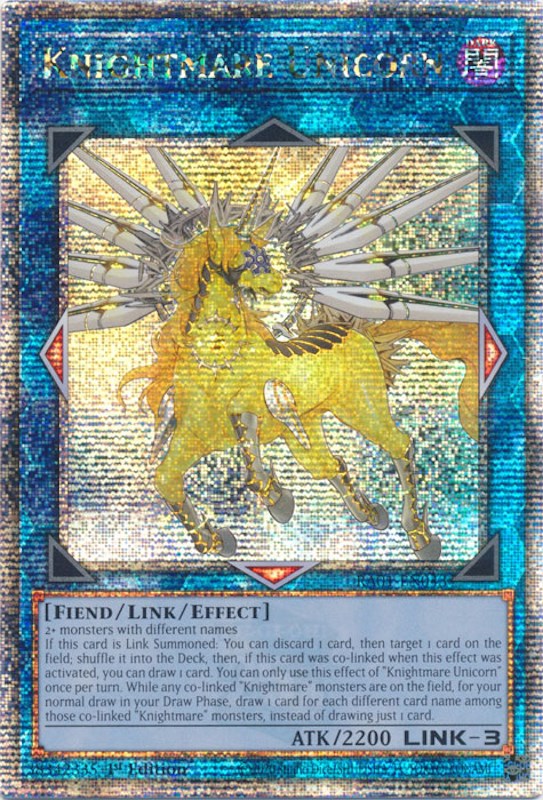 Knightmare Unicorn [RA01-EN043] Quarter Century Secret Rare | Good Games Adelaide SA