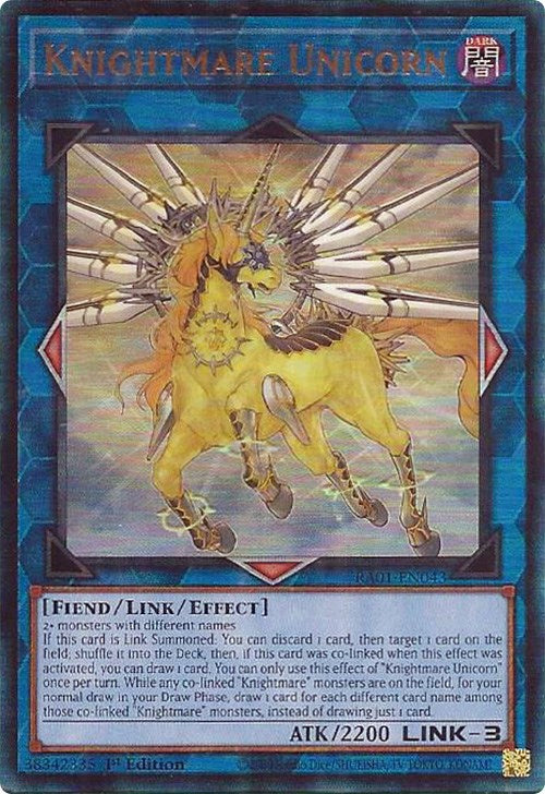 Knightmare Unicorn [RA01-EN043] Prismatic Ultimate Rare | Good Games Adelaide SA