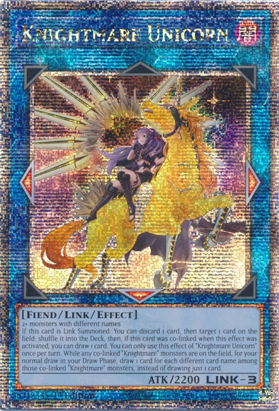 Knightmare Unicorn (Alternate Art) [RA01-EN043] Quarter Century Secret Rare | Good Games Adelaide SA