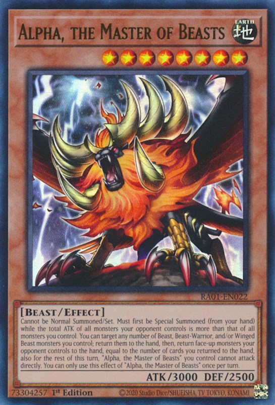 Alpha, the Master of Beasts [RA01-EN022] Ultra Rare | Good Games Adelaide SA