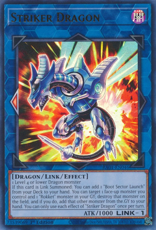Striker Dragon [RA01-EN046] Ultra Rare | Good Games Adelaide SA