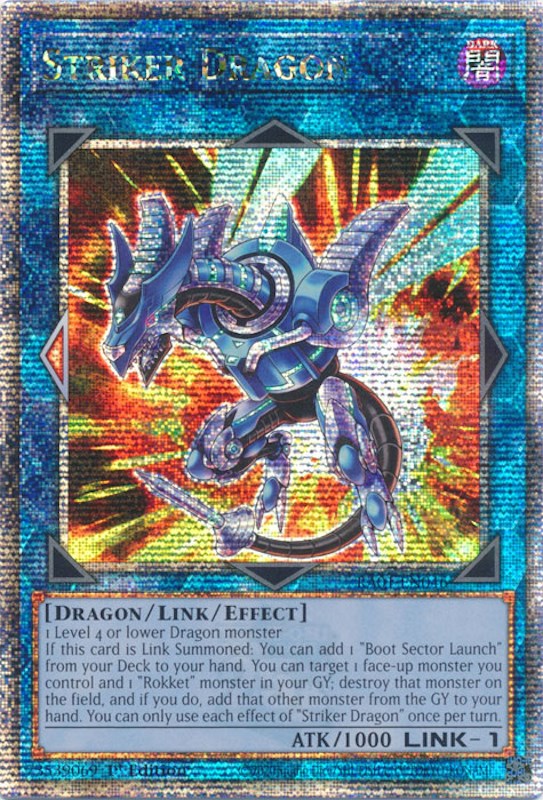 Striker Dragon [RA01-EN046] Quarter Century Secret Rare | Good Games Adelaide SA