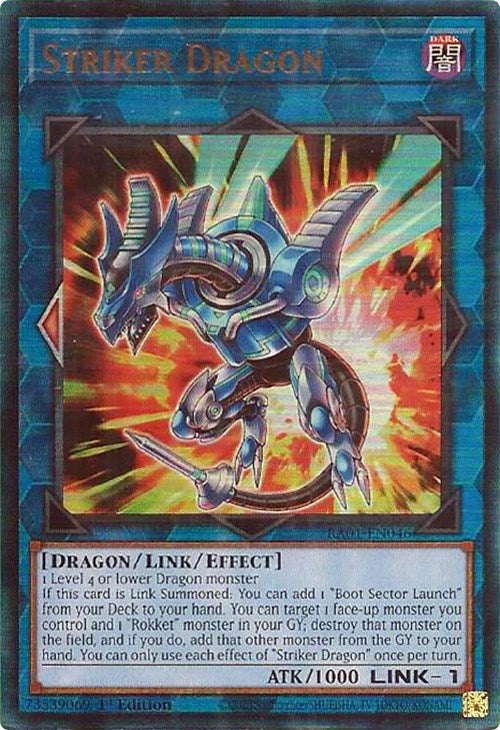 Striker Dragon [RA01-EN046] Prismatic Ultimate Rare | Good Games Adelaide SA