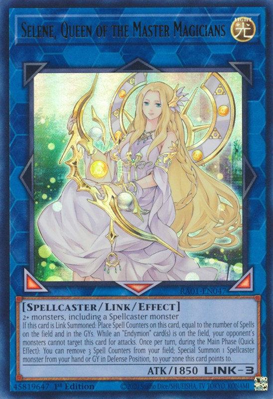Selene, Queen of the Master Magicians [RA01-EN047] Ultra Rare | Good Games Adelaide SA