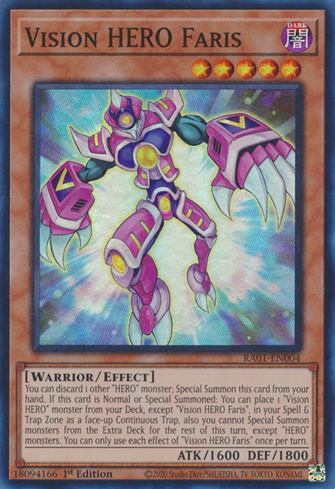 Vision HERO Faris [RA01-EN004] Super Rare | Good Games Adelaide SA