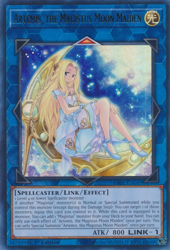 Artemis, the Magistus Moon Maiden [RA01-EN049] Ultra Rare | Good Games Adelaide SA