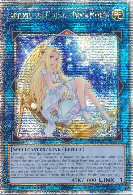 Artemis, the Magistus Moon Maiden [RA01-EN049] Quarter Century Secret Rare | Good Games Adelaide SA