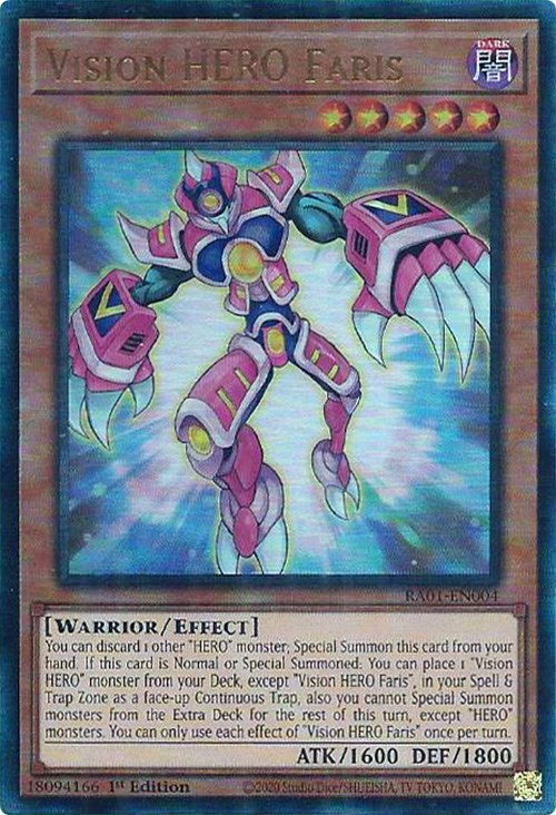 Vision HERO Faris [RA01-EN004] Prismatic Ultimate Rare | Good Games Adelaide SA