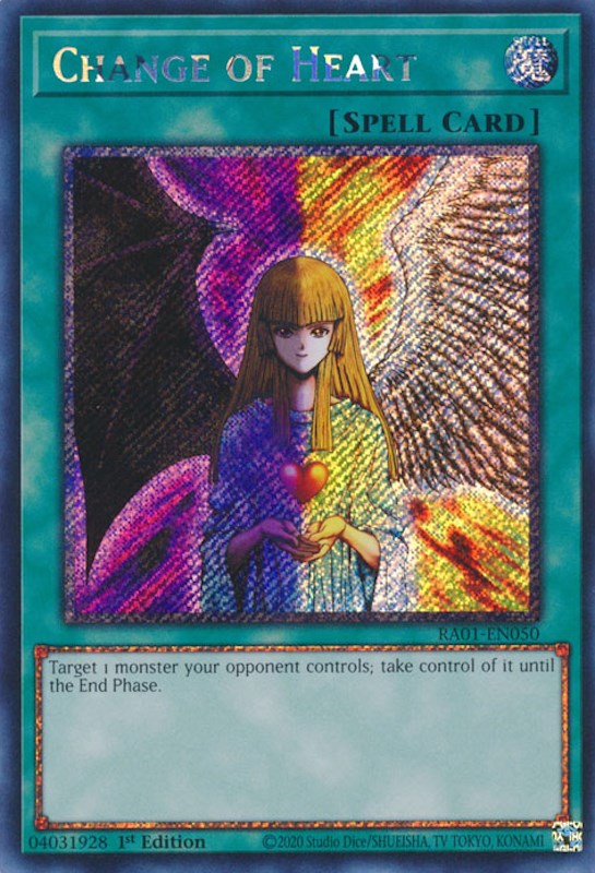 Change of Heart [RA01-EN050] Platinum Secret Rare | Good Games Adelaide SA