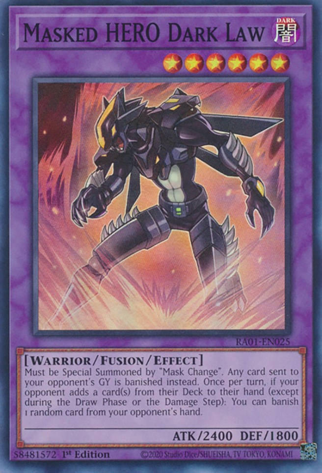 Masked HERO Dark Law [RA01-EN025] Super Rare | Good Games Adelaide SA