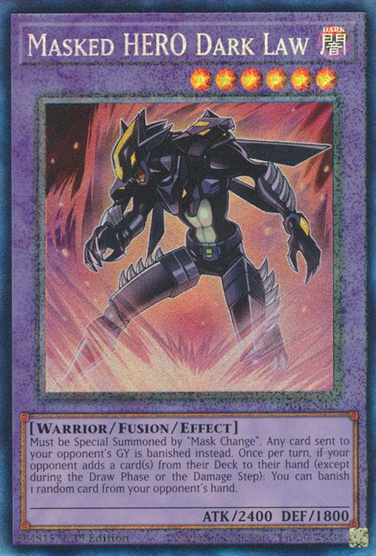 Masked HERO Dark Law [RA01-EN025] Prismatic Collector's Rare | Good Games Adelaide SA