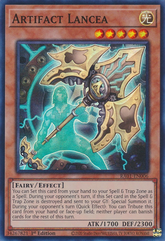 Artifact Lancea [RA01-EN006] Super Rare | Good Games Adelaide SA