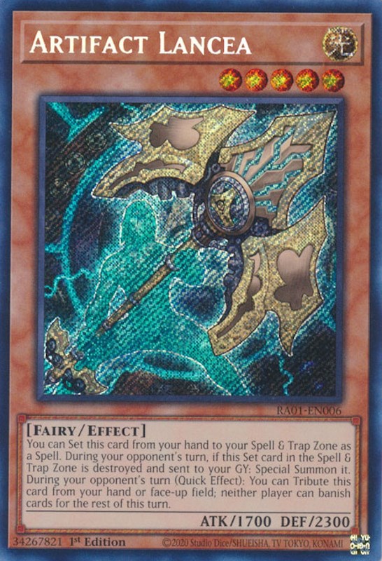 Artifact Lancea [RA01-EN006] Secret Rare | Good Games Adelaide SA