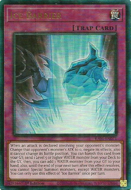 Ice Barrier [RA01-EN071] Prismatic Ultimate Rare | Good Games Adelaide SA