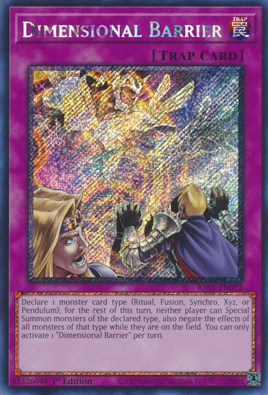 Dimensional Barrier [RA01-EN072] Platinum Secret Rare | Good Games Adelaide SA