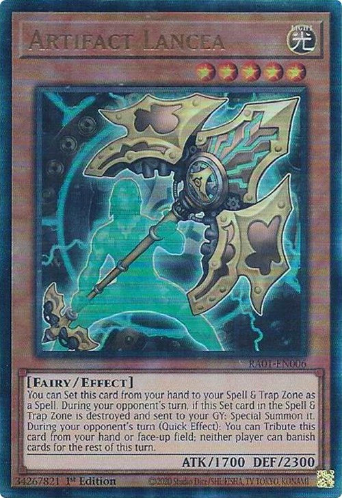Artifact Lancea [RA01-EN006] Prismatic Ultimate Rare | Good Games Adelaide SA